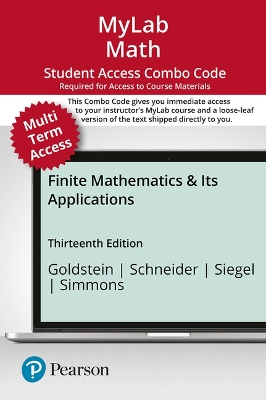 Book cover for Mylab Math with Pearson Etext -- 24-Month Combo Access Card -- For Finite Mathematics & Its Applications