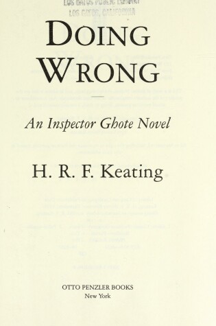 Cover of Doing Wrong