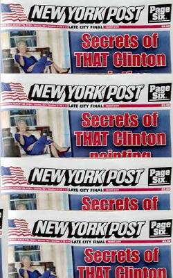 Book cover for Bill clinton Blue Dress Painting New York Post Artist skecthBook
