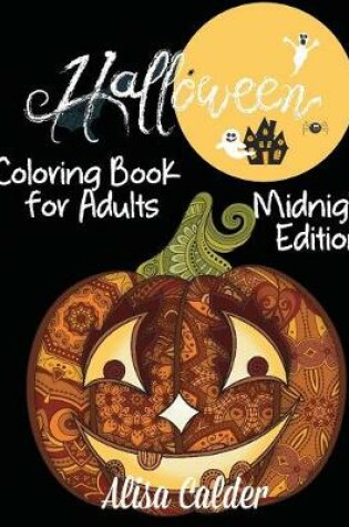 Cover of Halloween Adult Coloring Black Background