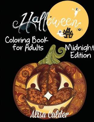 Cover of Halloween Adult Coloring Black Background