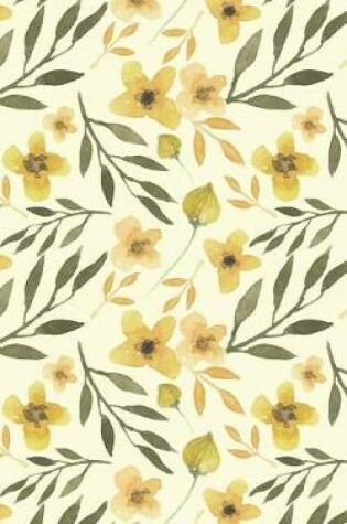 Cover of Mustard Yellow Blossoms - Lined Notebook with Margins - 5Narrow