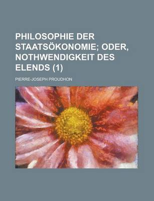 Book cover for Philosophie Der Staatsokonomie (1)