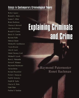 Book cover for Explaining Criminals and Crime