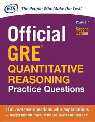 Book cover for Official GRE Quantitative Reasoning Practice Questions, Volume 1, Second Edition