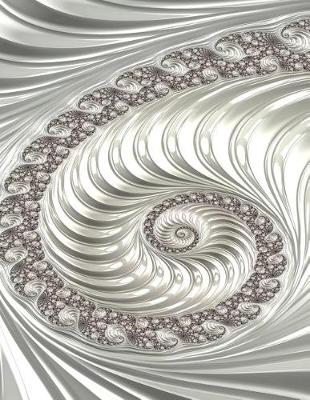 Book cover for White Spiral Fractal Notebook
