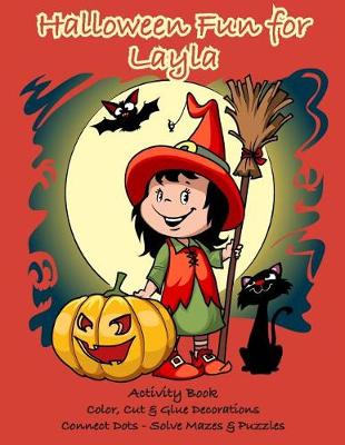 Book cover for Halloween Fun for Layla Activity Book