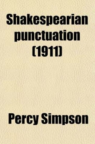 Cover of Shakespearian Punctuation