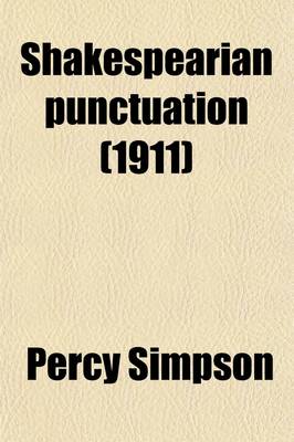 Cover of Shakespearian Punctuation