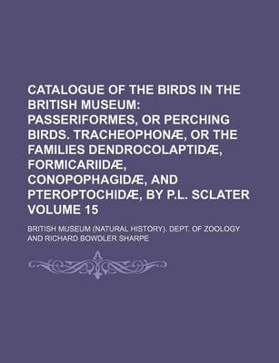 Book cover for Catalogue of the Birds in the British Museum Volume 15