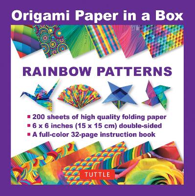 Book cover for Origami Paper in a Box - Rainbow Patterns