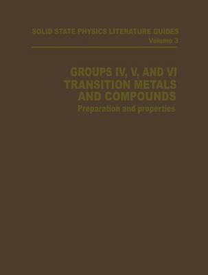 Cover of Groups IV, V, and VI Transition Metals and Compounds