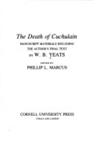 Cover of The Death of Cuchulain