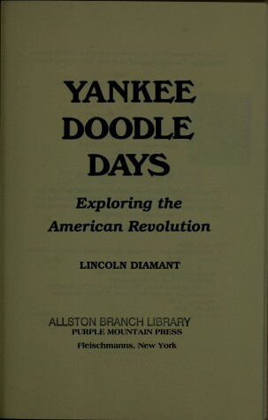 Book cover for Yankee Doodle Days