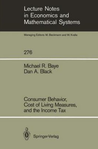 Cover of Consumer Behavior, Cost of Living Measures, and the Income Tax