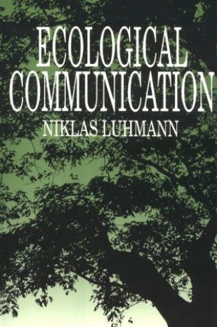 Cover of Ecological Communication