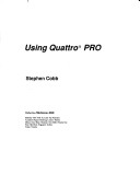 Cover of Using Quattro Pro
