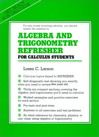 Book cover for Algebra and Trigonometry Refresher for Calculus Students