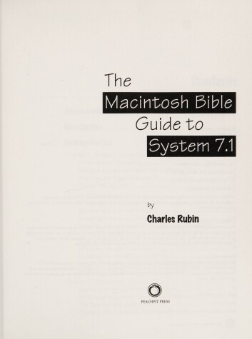 Book cover for The Macintosh Bible Guide to System 7.1