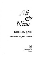 Book cover for Ali and Nino