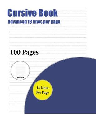 Cover of Cursive Book (Advanced 13 lines per page)