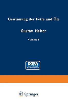 Book cover for Gewinnung Der Fette Und OEle