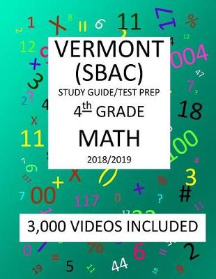 Book cover for 4th Grade VERMONT SBAC, 2019 MATH, Test Prep