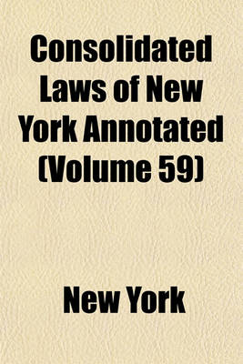 Book cover for McKinney's Consolidated Laws of New York Annotated; With Annotations from State and Federal Courts and State Agencies Volume 59