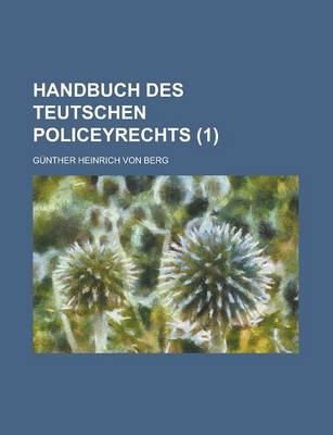 Book cover for Handbuch Des Teutschen Policeyrechts (1)