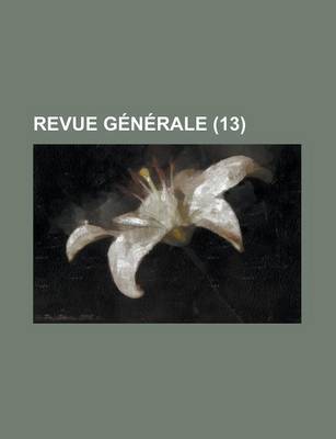 Book cover for Revue G N Rale (13)