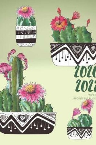 Cover of 2020-2022 Three 3 Year Planner Watercolor Cactus Monthly Calendar Gratitude Agenda Schedule Organizer