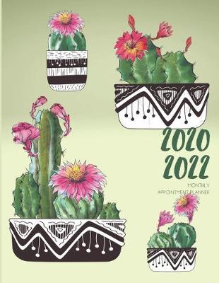 Cover of 2020-2022 Three 3 Year Planner Watercolor Cactus Monthly Calendar Gratitude Agenda Schedule Organizer