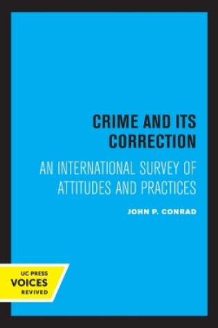 Cover of Crime and Its Correction