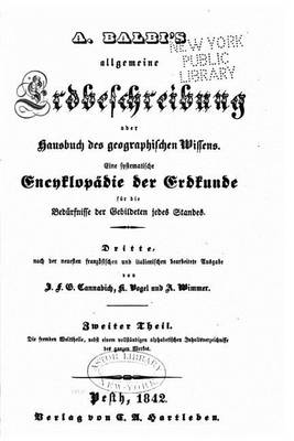 Book cover for Allgemeine Erdbeschreibung