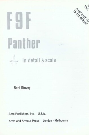 Cover of F9F Panther in Detail & Scale