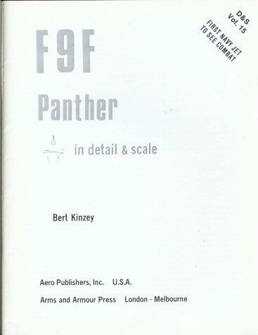 Cover of F9F Panther in Detail & Scale