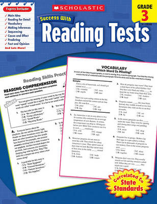 Book cover for Scholastic Success with Reading Tests: Grade 3 Workbook