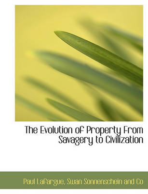 Book cover for The Evolution of Property from Savagery to Civilization