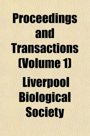 Cover of Proceedings and Transactions (Volume 1)