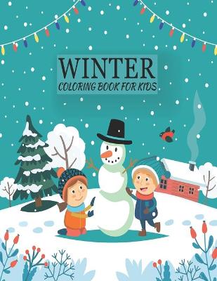 Book cover for Winter coloring book for kids