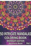 Book cover for 50 Intricate Mandalas Midnight Edition