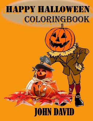 Book cover for Happy Halloween Coloring Book