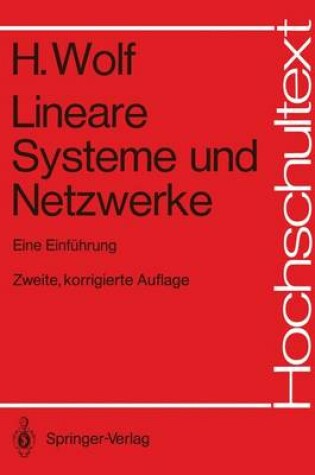 Cover of Lineare Systeme Und Netzwerke