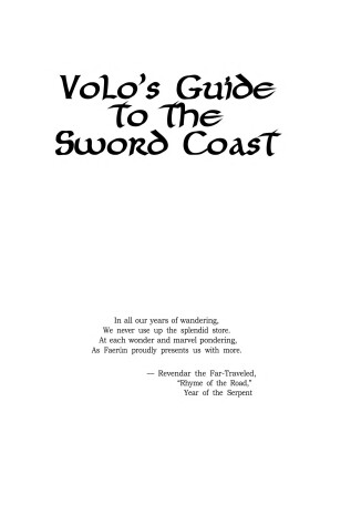 Book cover for The Volo's Guide