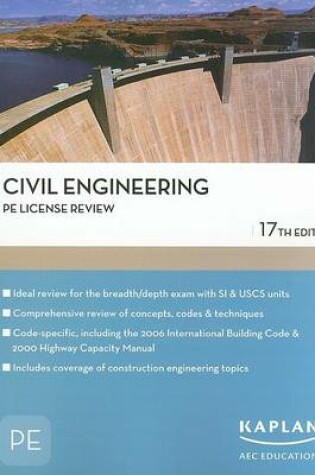 Cover of Civil Engineering PE License Review
