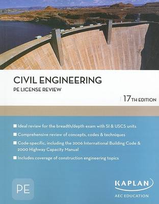 Book cover for Civil Engineering PE License Review