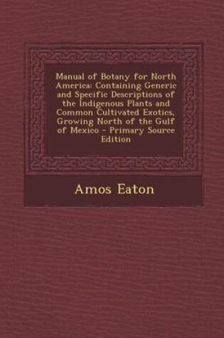 Cover of Manual of Botany for North America