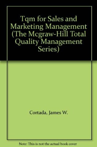 Cover of TQM for Sales and Marketing Management