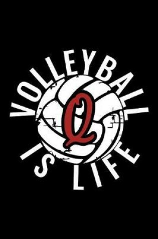 Cover of Q Monogram Initial Volleyball Journal