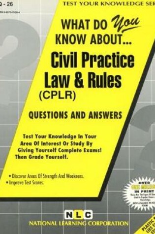 Cover of CIVIL PRACTICE LAW & RULES (CPLR)